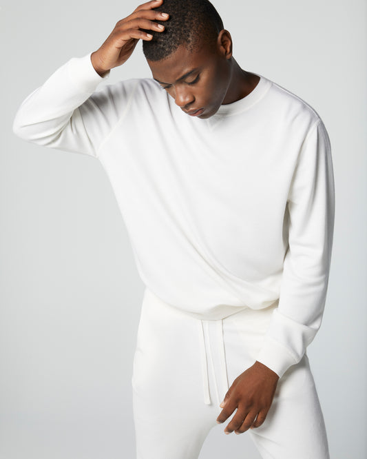 Super-Cashmere Sweatshirt White Manrico Cashmere