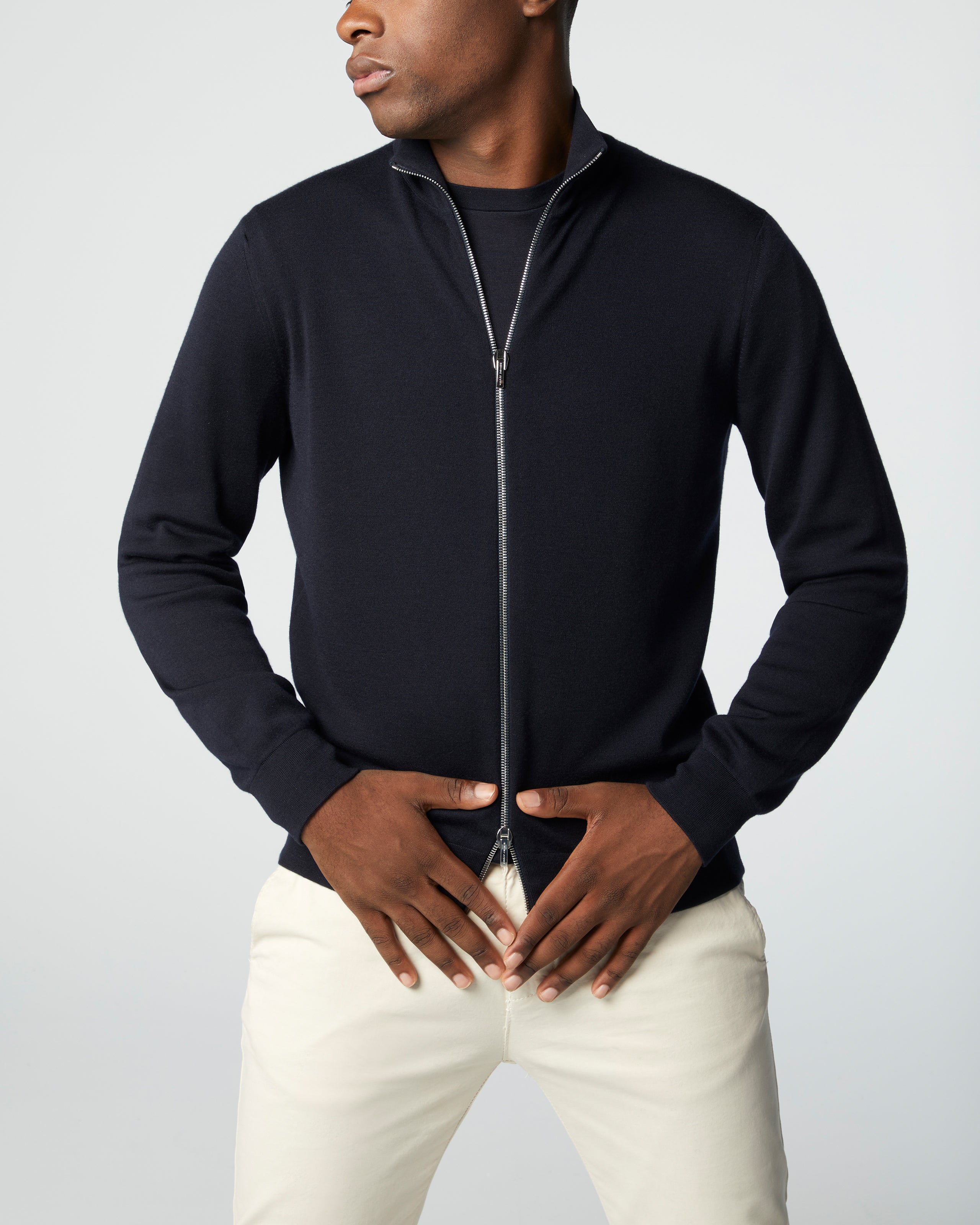 Zip Cardigan – Manrico Cashmere