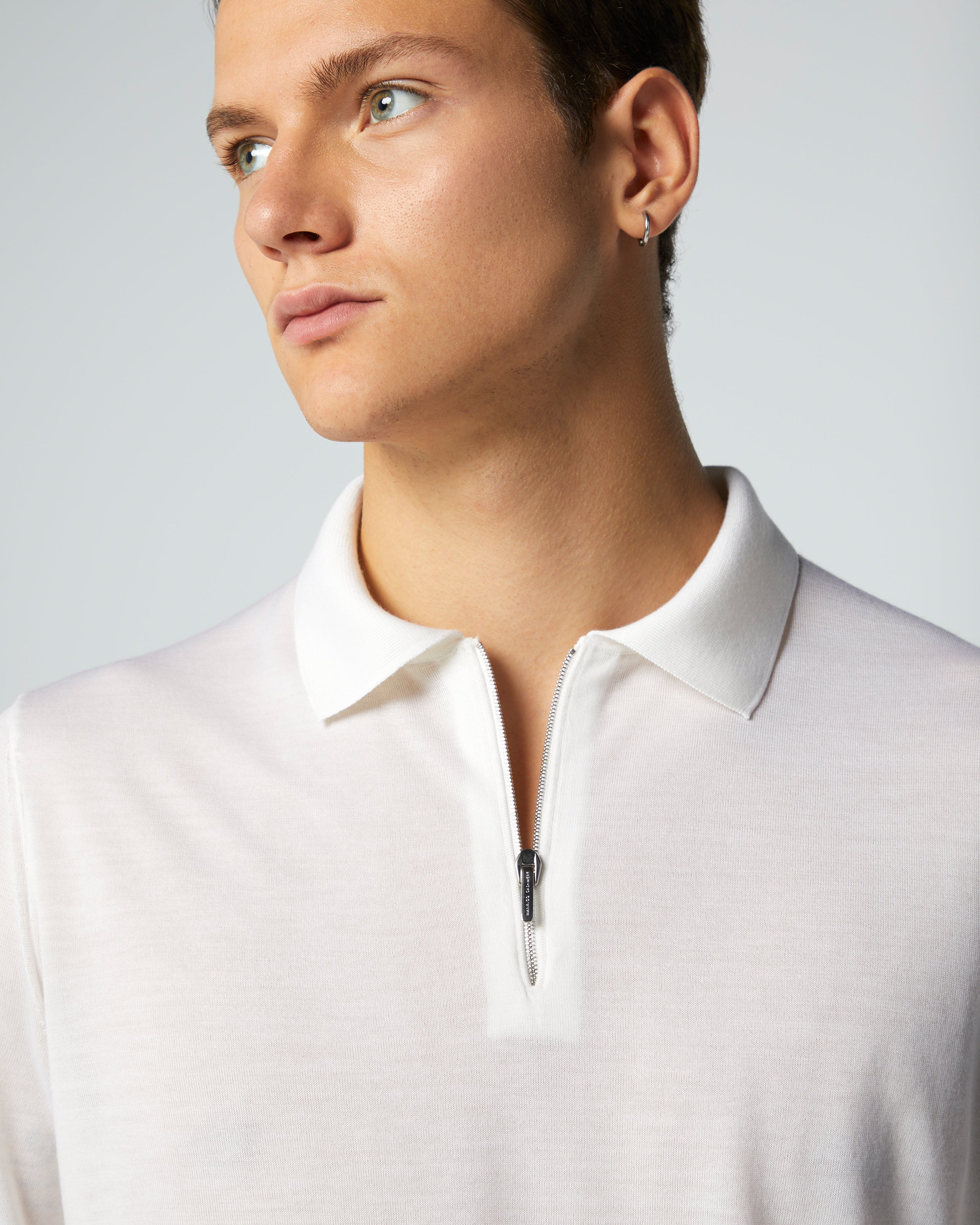 Long Sleeve Zip Polo – Manrico Cashmere