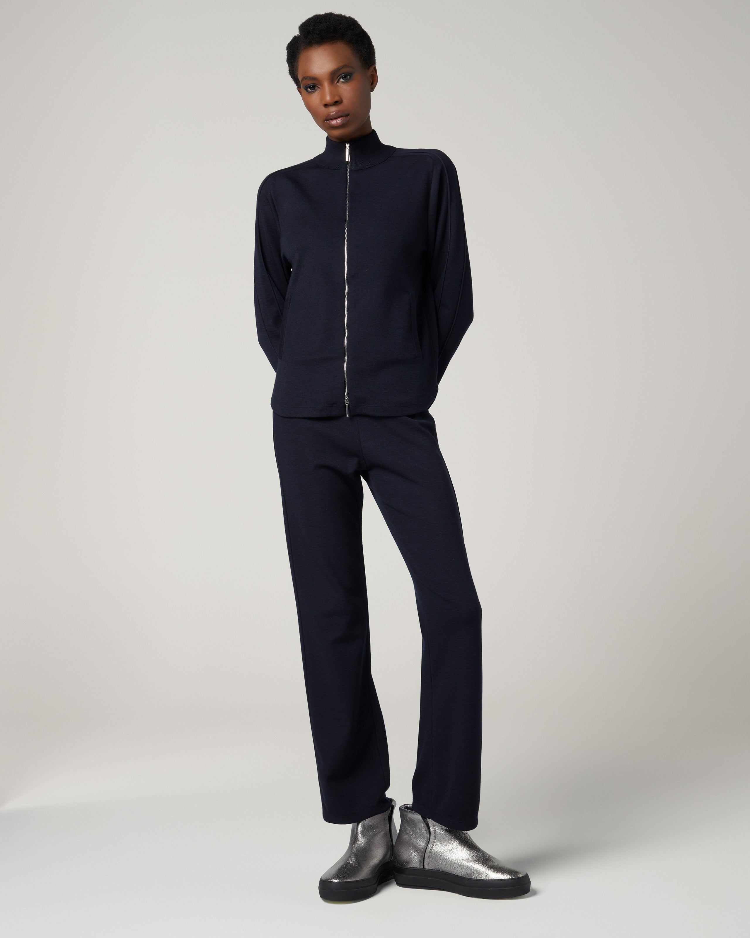 Mock Neck Zip Cardigan – Manrico Cashmere