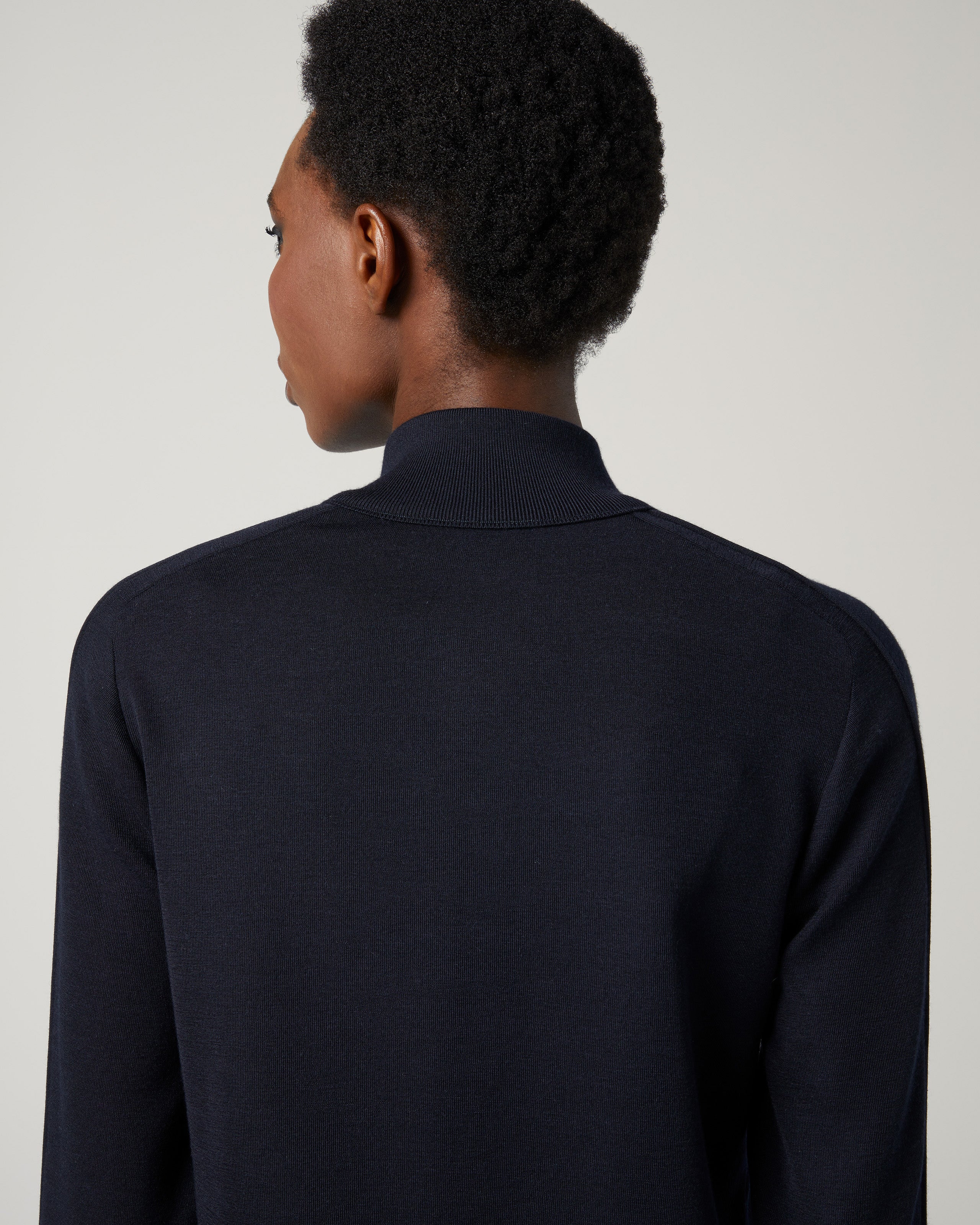 Mock Neck Zip Cardigan – Manrico Cashmere