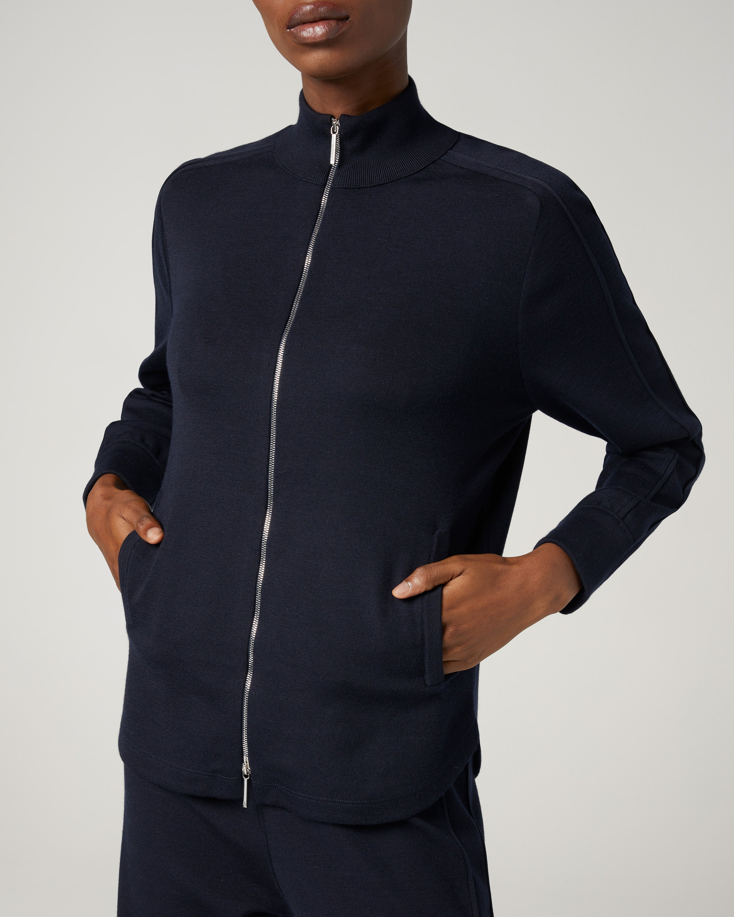 Navy v-neck cardigan for men | Bellerose